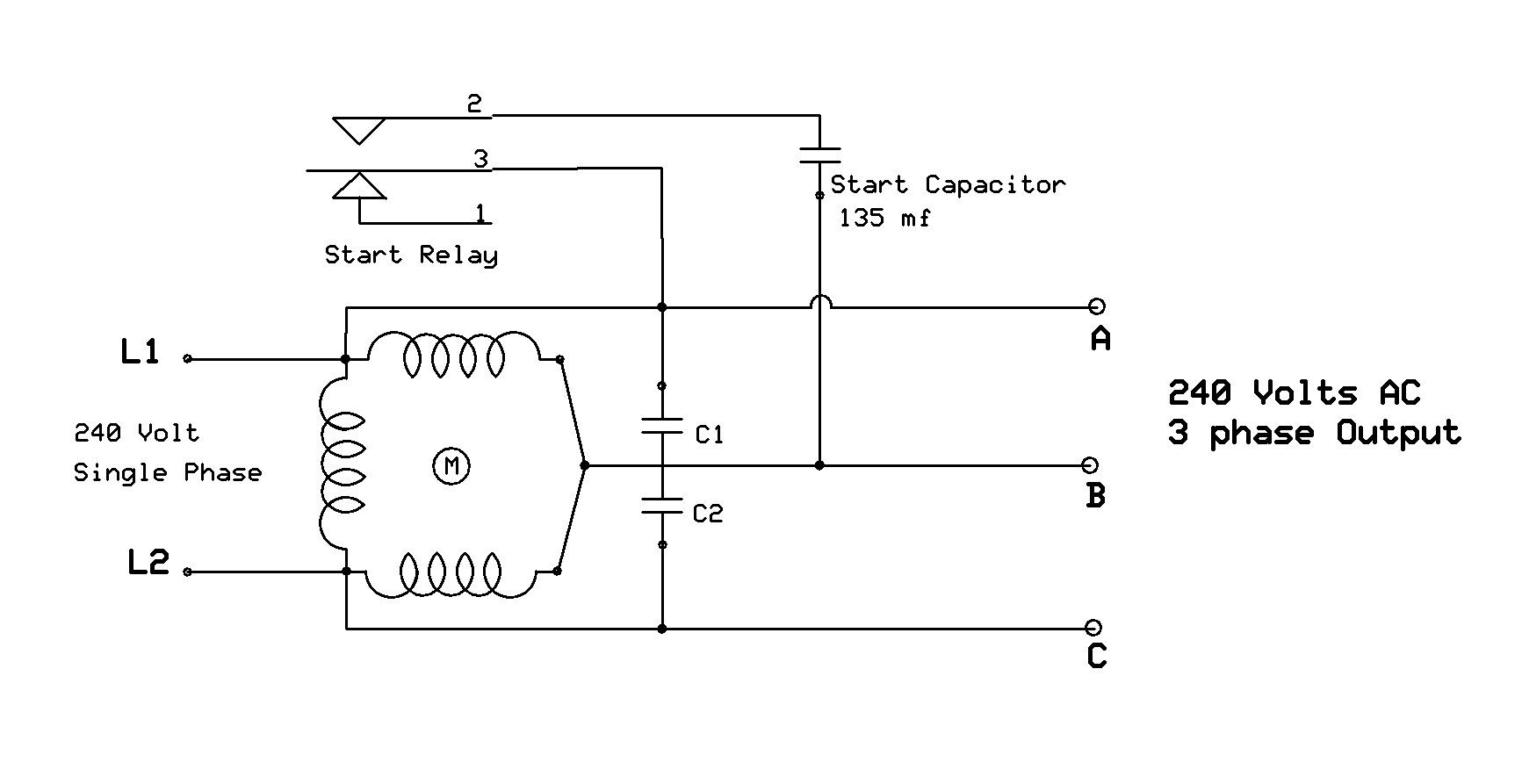 Single Phase To 3 Phase Converter Wiring Diagram